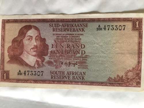 SARB  R1.00 ONE RAND NOTE, UNCIRCULATED, IN PROTECTIVE SLEEVE