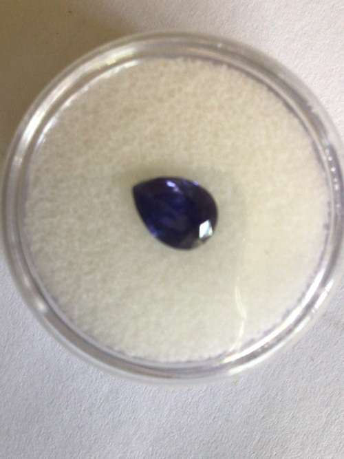 1,85ct. LAB CREATED TANZANITE PEAR CUT.