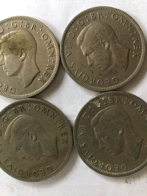 1948 GREAT BRITAIN HALF CROWNS, BID PER CROWN.