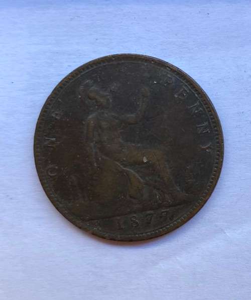 1877 GREAT BRITAIN 1d PENNY. LEGIBLE CONDITION.
