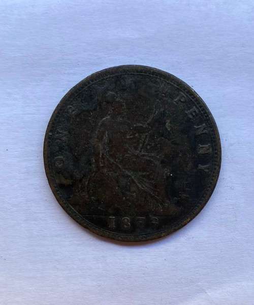 1879 GREAT BRITAIN 1d PENNY COPPER. IN FAIR CONDITION FOR 143 YEARS OLD !!!!.