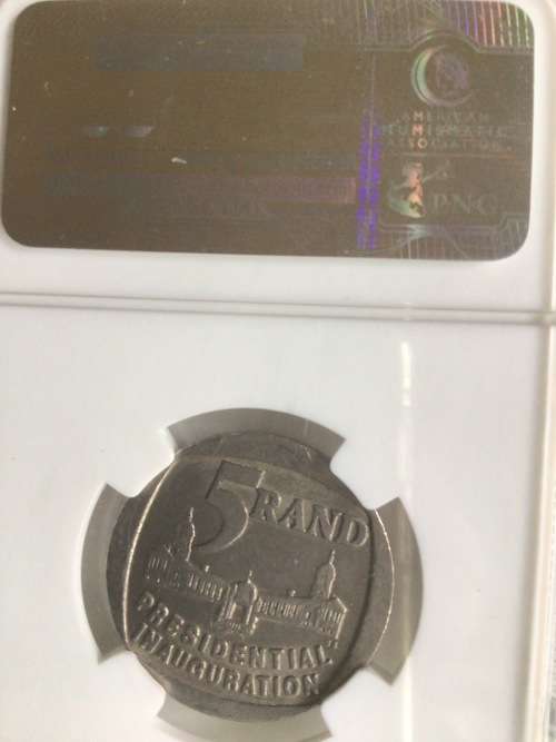 1994 PRESIDENTIAL INAUGURATION R5 COIN, NGC GRADED MS61.