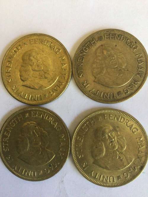 4 x 1961-1964  ``EENDRAG MAAK MAG``  1c CENT COINS. BID PER COIN TO TAKE ALL 4.