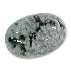 STUNNING 6mm x 8mm OVAL SNOWFLAKE OBSIDIAN.