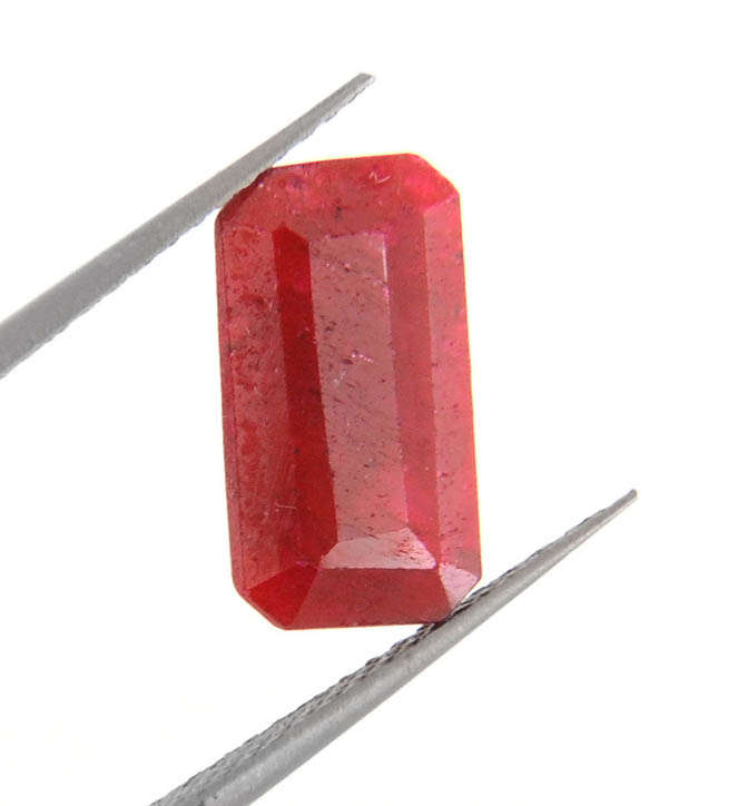 # CERTIFIED # 8.55ct Cherry Red Ruby Octagon.