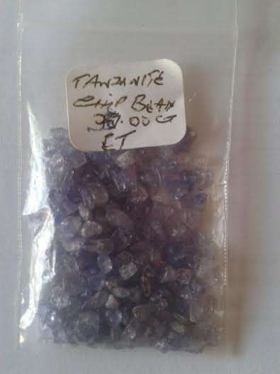 Tanzanite Chip Beads Drilled +-35.00ct.