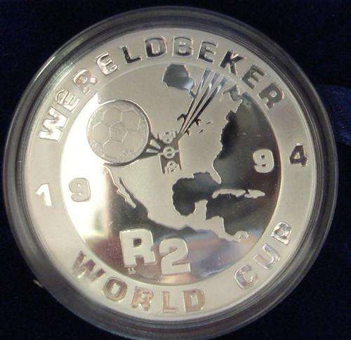 1994 1oz SILVER Soccer World Cup  R2 in SAM Blue Box