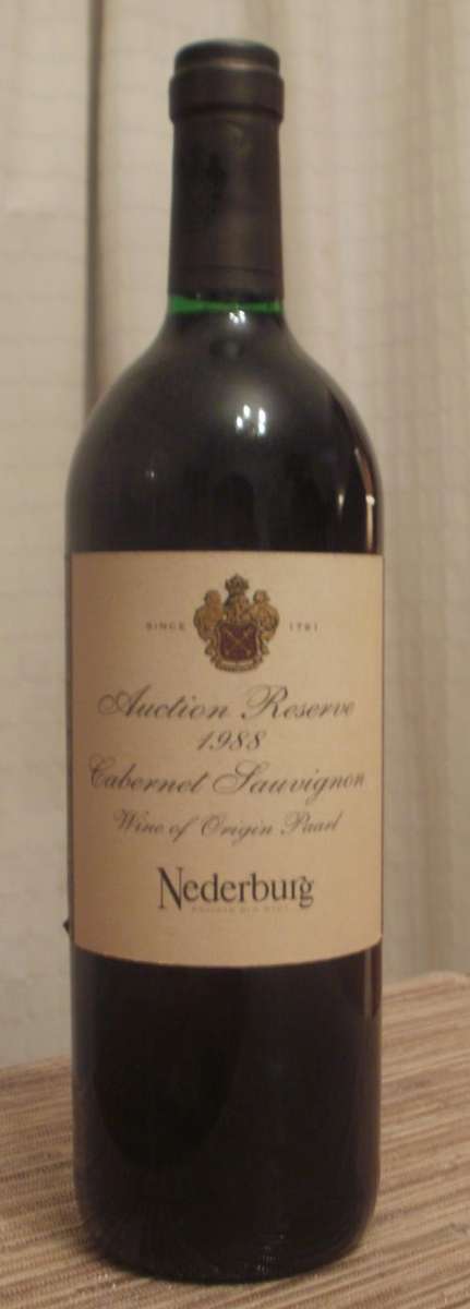 PRIVATE CELLAR. 1988 NEDERBURG AUCTION CABERNET