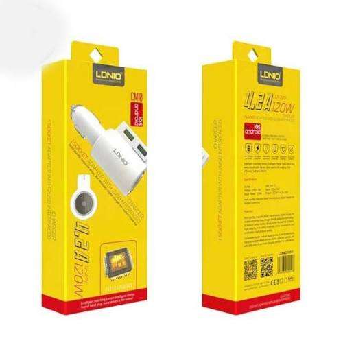 LDNIO CM10 4.2A Dual USB Ports Intelligent Car Charge