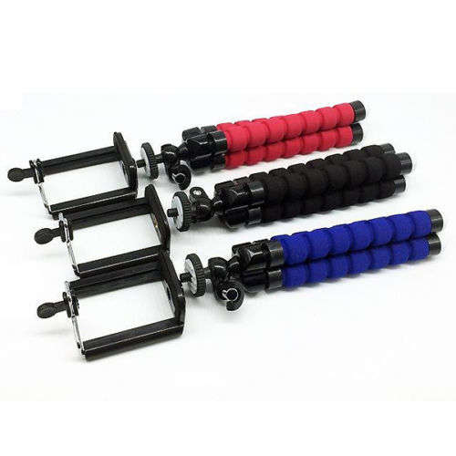 Mini Flexible Octopus Tripod Bracket Holder Mount for Cell Phone Camera Phone - Black Only