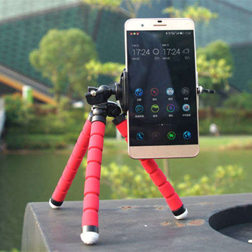 Mini Flexible Octopus Tripod Bracket Holder Mount for Cell Phone Camera Phone - Black Only
