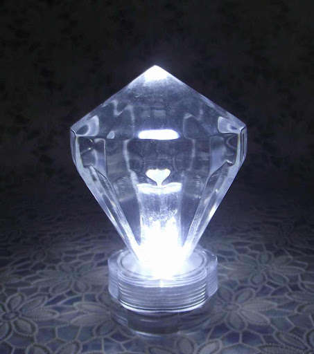 Waterproof led diamond lights (1 colour - pack of 4)