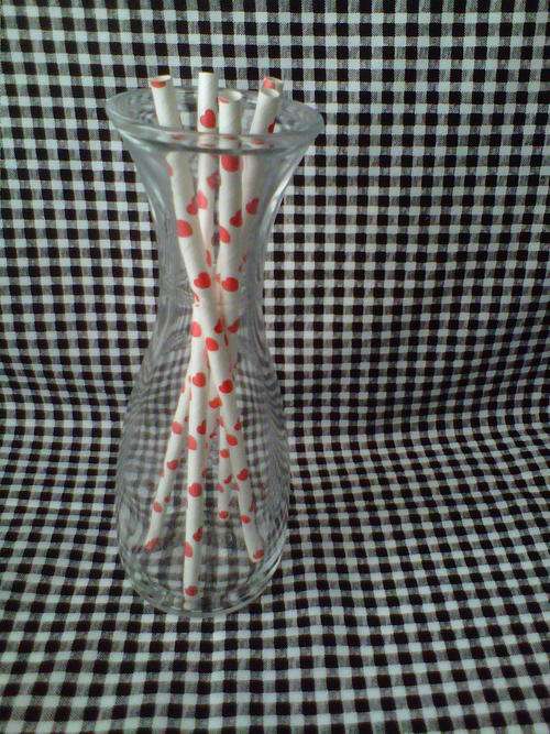 Drinking STRAWS - heart patterned