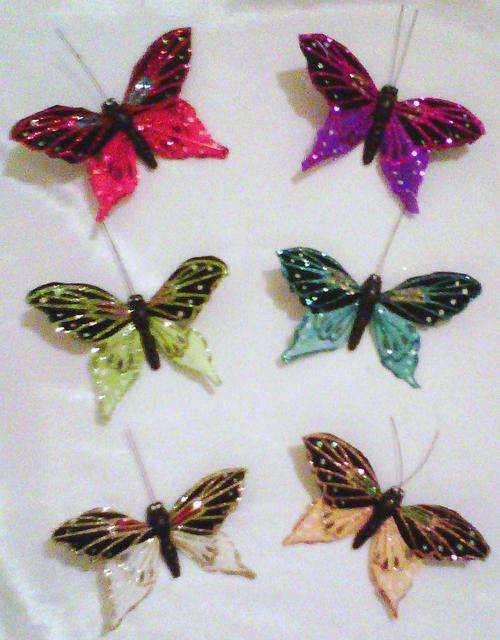 Glitter Butterflies - Decor / fridge magnets