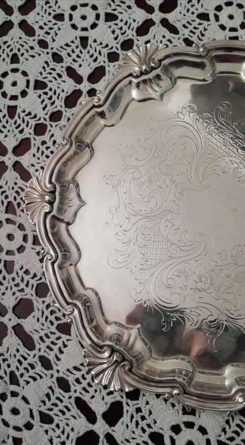 A wonderful old silver plated breakfast tea tray