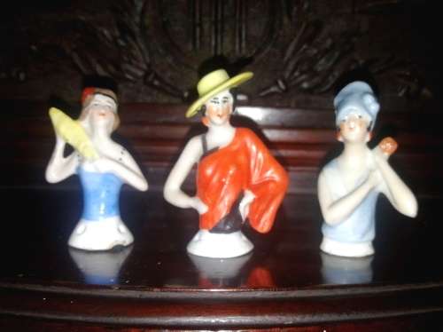 3 gorgeous art deco half dolls