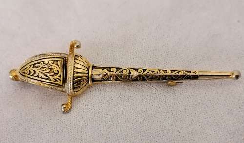 A stunning toledo work sword brooch