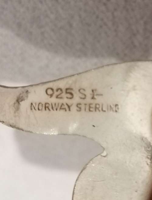 A stunning designer mid century enamel earrings