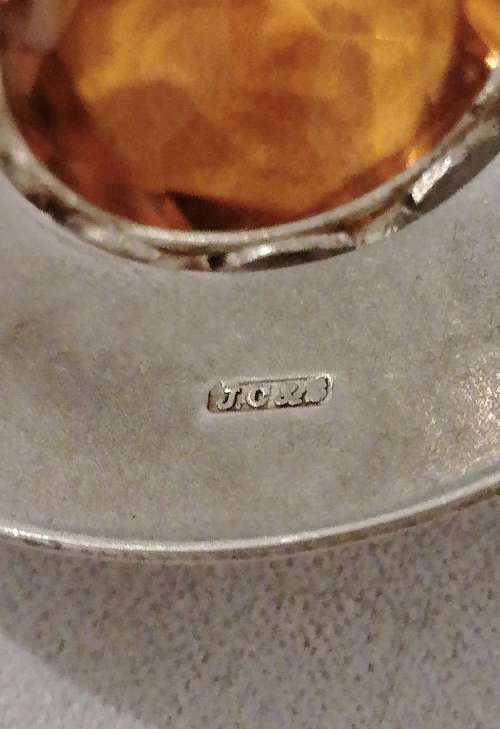 A stunning large Scottish brooch