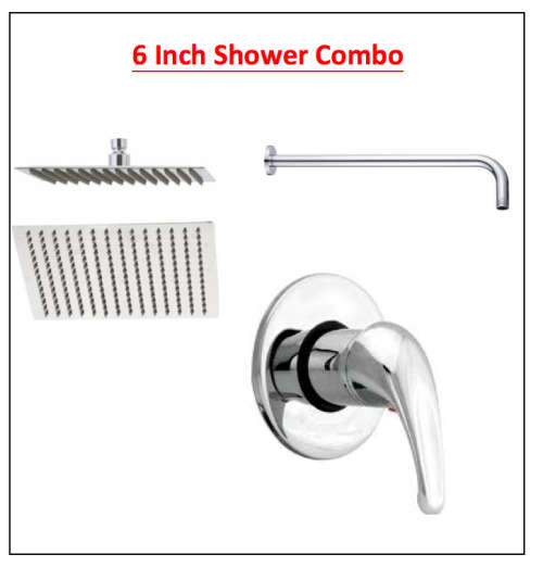 6 inch shower set