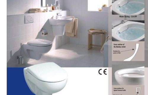 Rimless toilet with slow closer seat