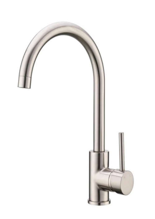 Brushed Steel Swan Kitchen Mixer