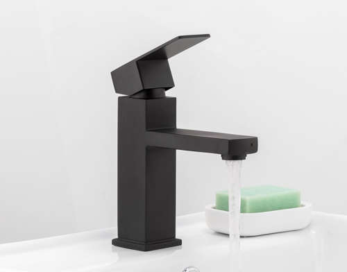 Exel Black Square Basin Mixer