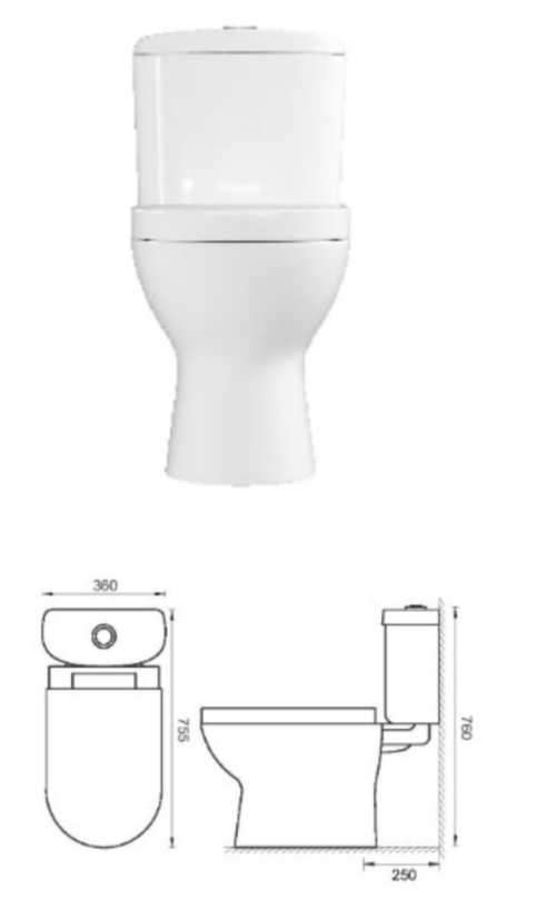 Modern Design Close Couple Toilet