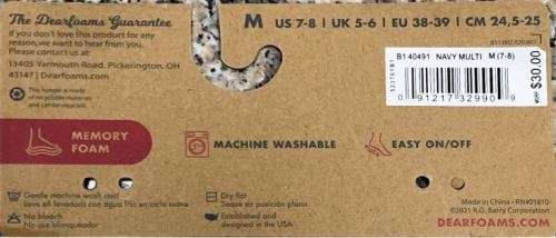 Dearfoams Memory Foam Slippers