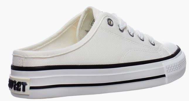 Soviet White Balthazar Open Back Canvas Sneakers