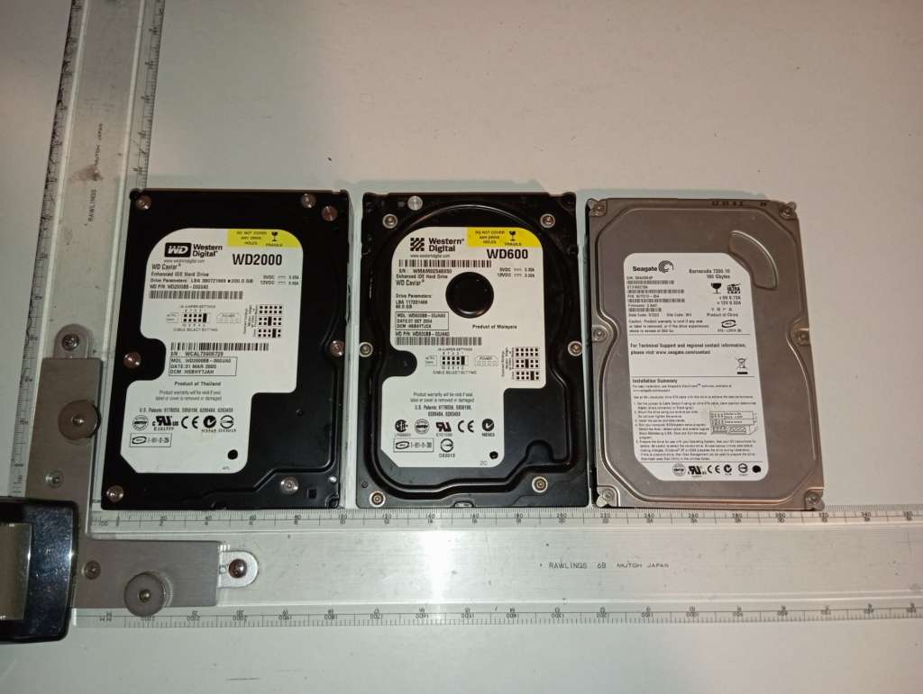 3 x IDE Parallel ATA Hard Drives