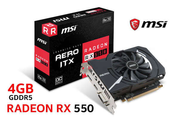 MSI AMD Radeon RX 550 AERO ITX 4G OC