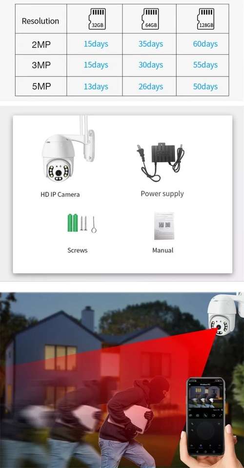 Yoosee Wi-Fi, IP Camera, Indoor or Outdoor (cradle mini ball machine).