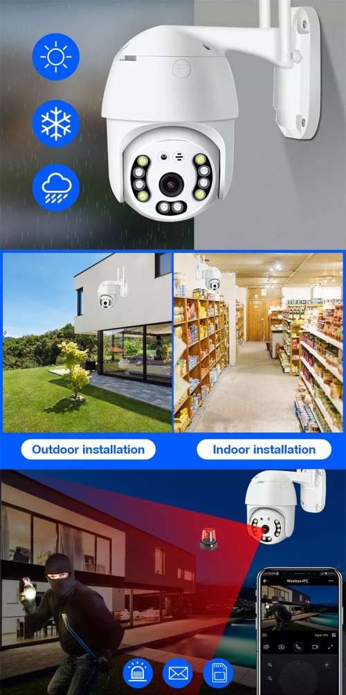 Yoosee Wi-Fi, IP Camera, Indoor or Outdoor (cradle mini ball machine).