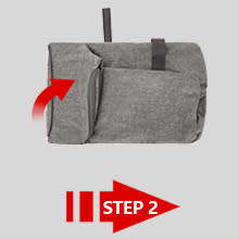 Foldable Travel Duffle Bag with Shoes Compartment (Grey)