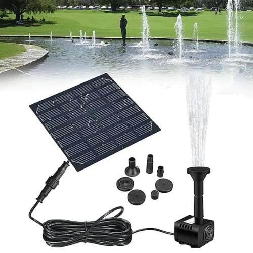 Solar Panel Powered Water Fountain
