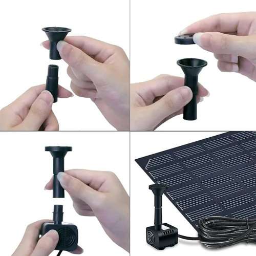 Solar Panel Powered Water Fountain