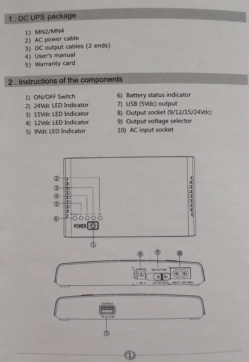 Mini UPS 12000mah Power Supply For Internet Backup, CCTV, Modem And LED`s
