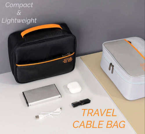 Portable Cable & Tech Organizer Bag