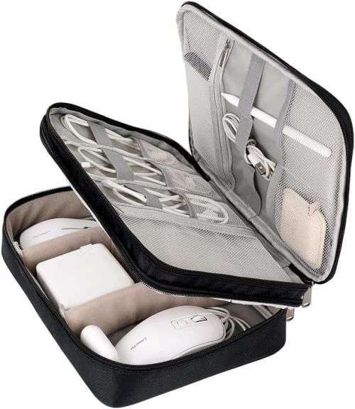 Portable Cable & Tech Organizer Bag
