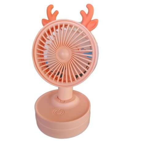 Mini Desktop Fan with Antlers - Rechargeable - Stylish - 3 Speed