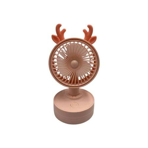 Mini Desktop Fan with Antlers - Rechargeable - Stylish - 3 Speed