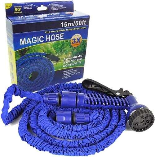 Magic Expanding Garden Water Hose With Spray Gun- 15m