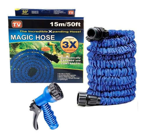 Magic Expanding Garden Water Hose With Spray Gun- 15m