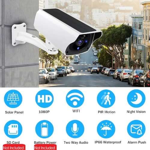 Solar WiFi Bullet Camera - Battery Powered IP Camera FO-C214