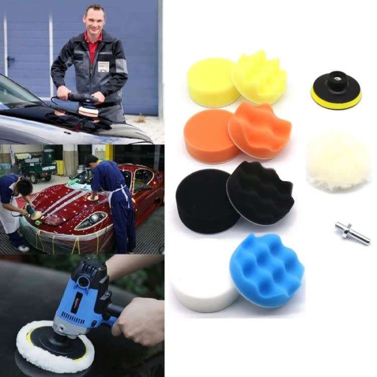 Car Foam Drill Polishing Pad - 11 Piece
