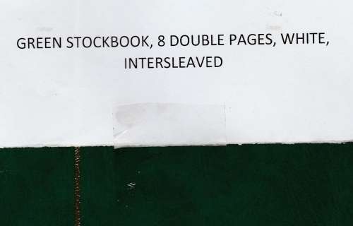 GREEN STOCKBOOK: EMPTY IN GOOD CONDITION
