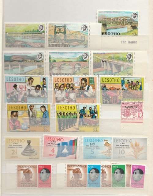 LESOTHO IN SMALL STOCKBOOK