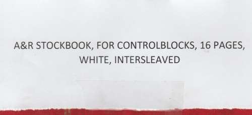 1X RED A&R STOCKBOOK, SCAN FORMS PART OF DESCRIPTION