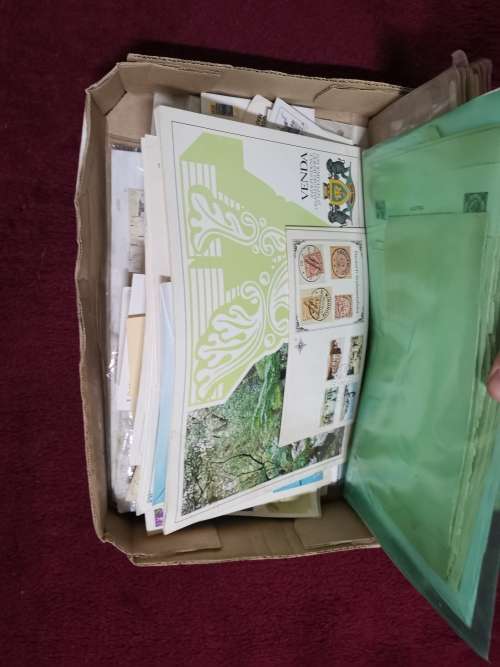BOX of SA Proteas, some booklets and FDCs UMM unchecked by me.